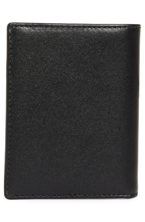 Shop Comme Des Garçons Wallets Eyelet Leather Bifold Wallet In Black