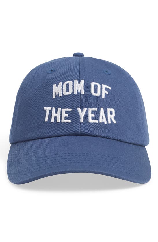 Favorite Daughter Mom Of The Year Cotton Twill Baseball Cap In Blue