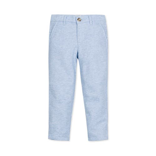 Hope & Henry Boys' French Terry Suit Pant, Kids In Light Blue Heather Herringbone
