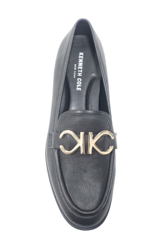 Kenneth Cole New York Women's Lydia Round Toe Slip-on Loafers In Black Leather
