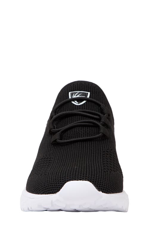 Shop Deer Stags Kids' Beckham Knit Sneaker In Black/white