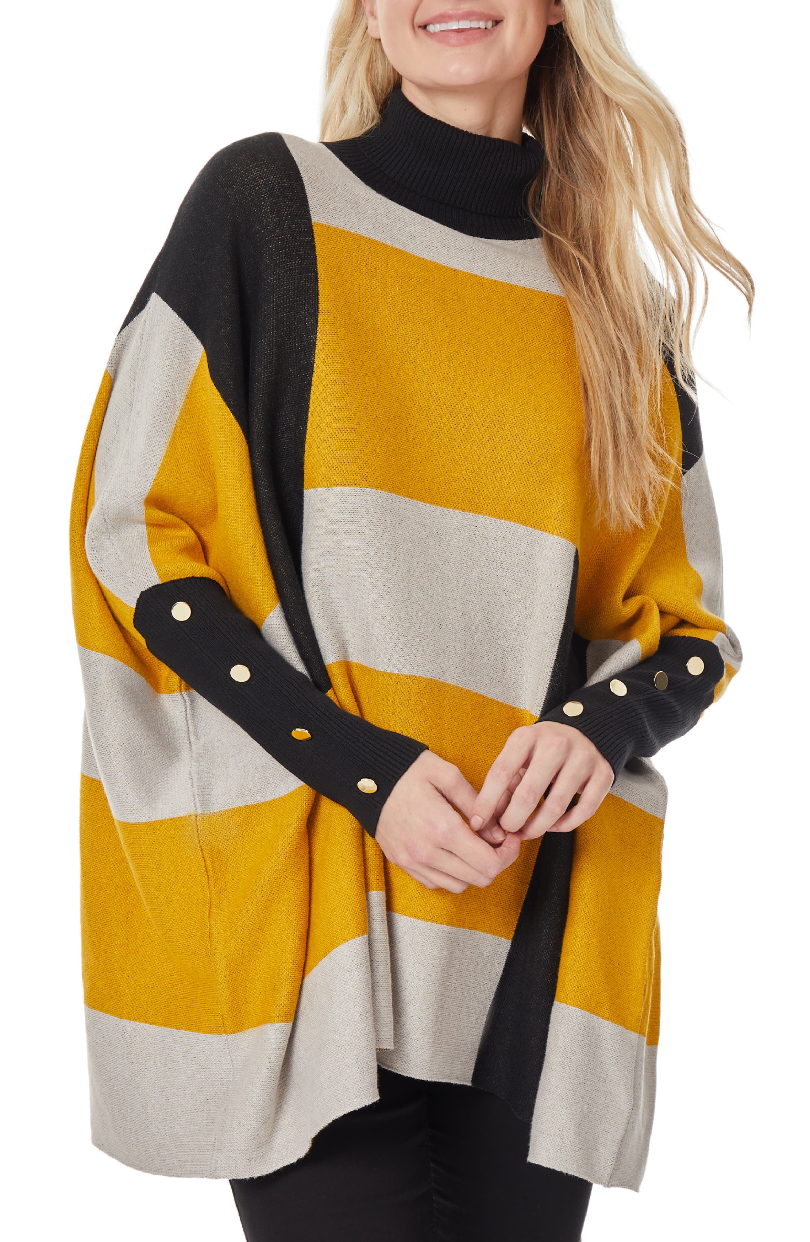 Jones New York Stripe Turtleneck Drop 