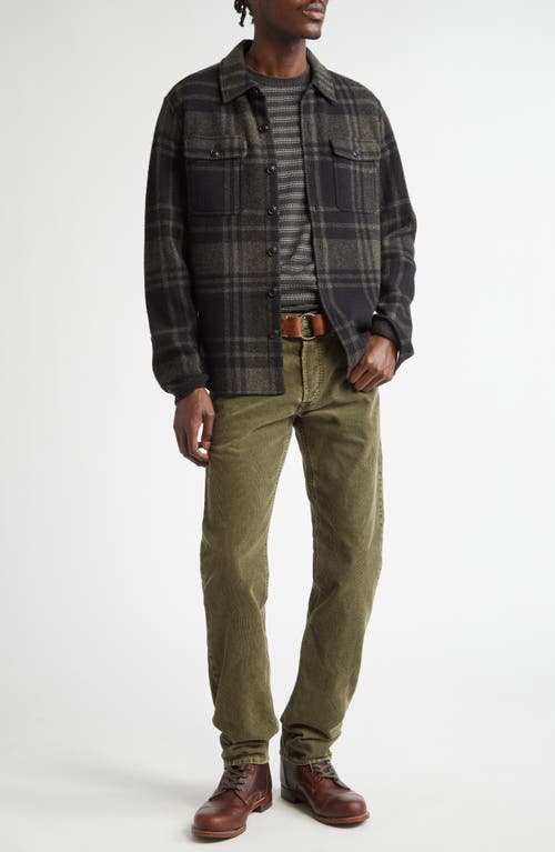 Shop Double Rl Buck Cotton Corduroy 5-pocket Pants In Olive