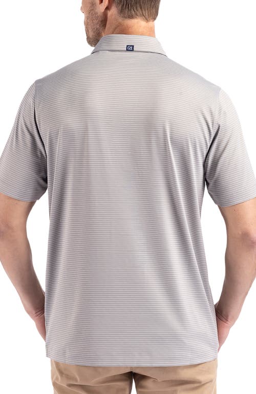 CUTTER & BUCK CUTTER & BUCK FORGE FINE LINE STRIPE RECYCLED BLEND POLO
