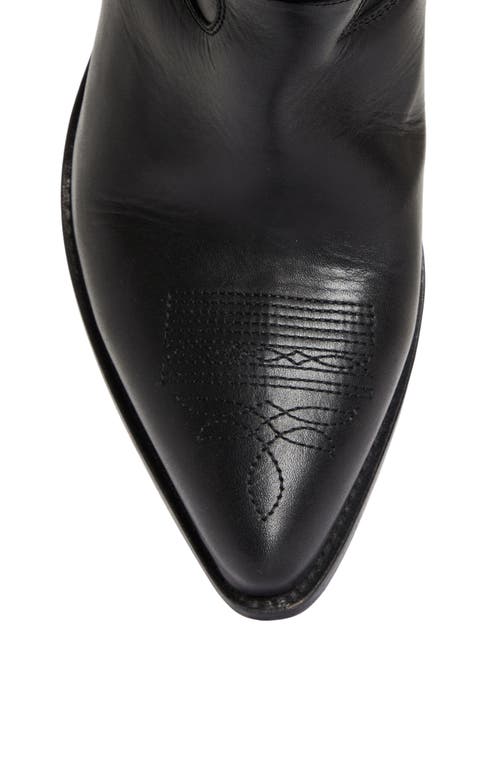 Golden Goose Wish Star Pointed Toe Western Boot In Black
