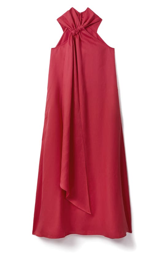 Shop Reiss Odell Linen Blend Dress In Coral