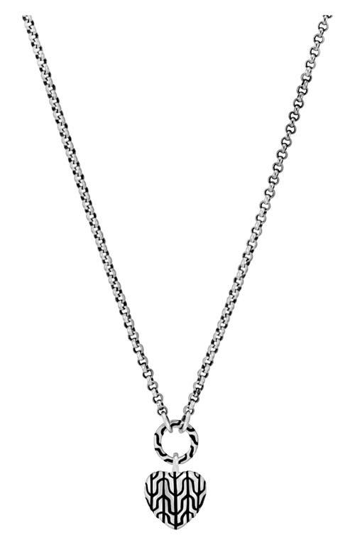 John Hardy Silver Heart Pendant Necklace at Nordstrom, Size 16