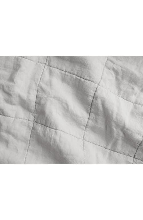 Parachute Linen Box Quilted Sham Set In Coal