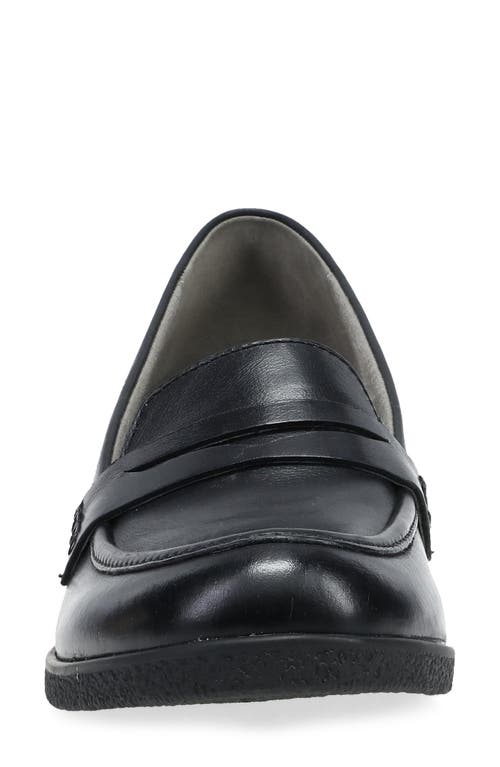Dansko Danica Waterproof Penny Loafer Pump In Black
