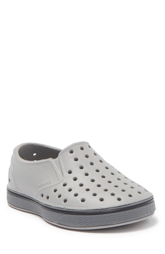 Native Shoes Miles Slip-on Sneaker In Pigeon Grey/ Grey/ Jiffy