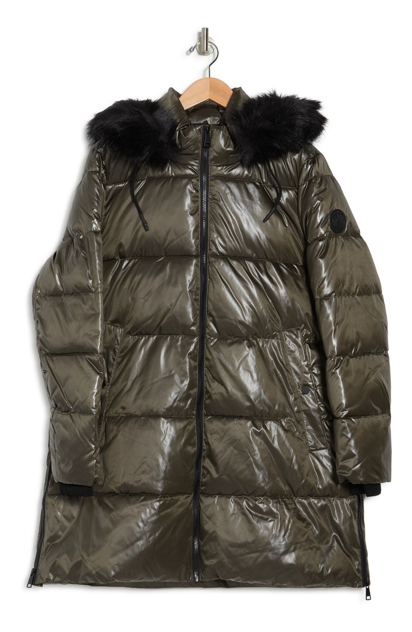dkny hooded puffer jacket