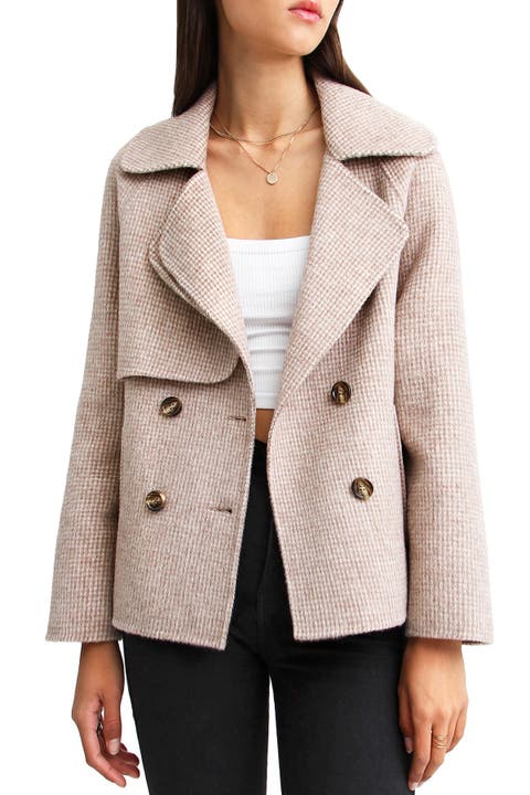 Beige peacoat womens hotsell