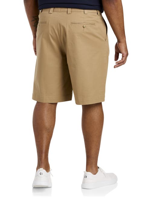 Shop Oak Hill By Dxl Comfort Stretch Chino Shorts In Khaki