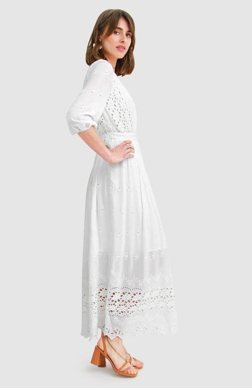 Belle & Bloom All Eyes On Me Midi Dress - White