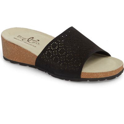 Bos. & Co. Loa Wedge Slide Sandal, Black