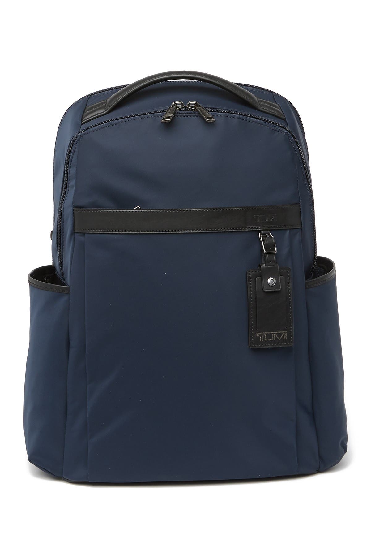 tumi navy backpack