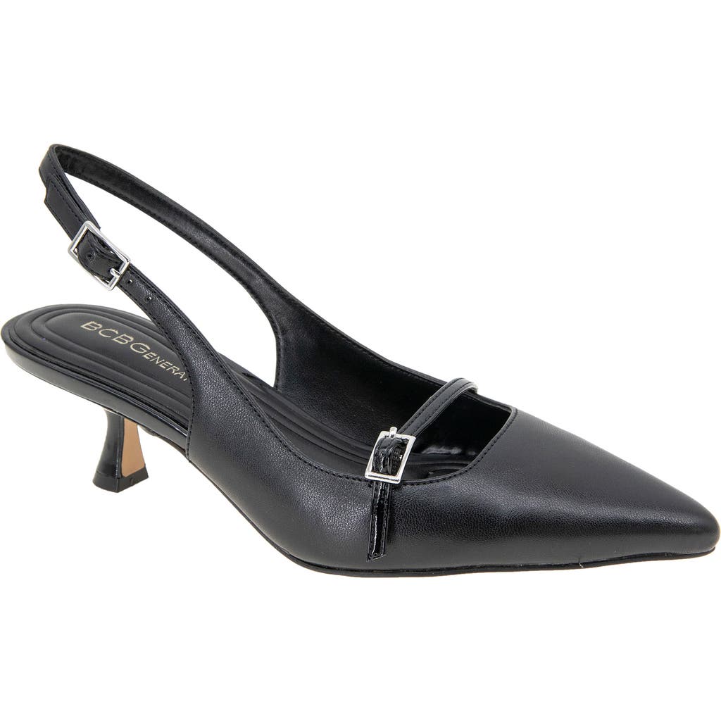 Bcbgeneration Women's Kami Kitten Heel Slingback Mary Jane Pumps In Black