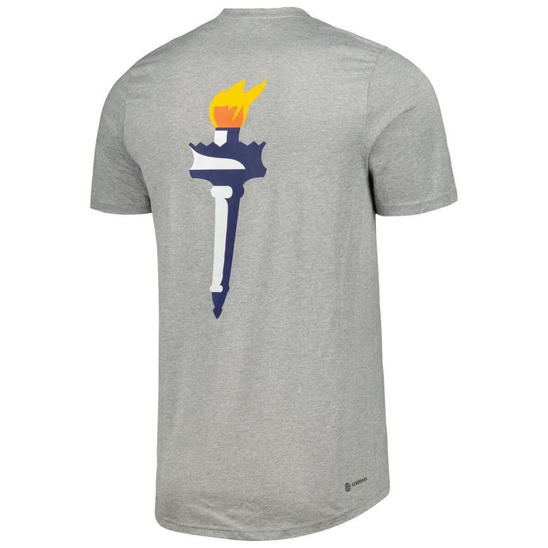 Adidas Originals Adidas Heather Gray New York City Fc Team Jersey Hook T-shirt