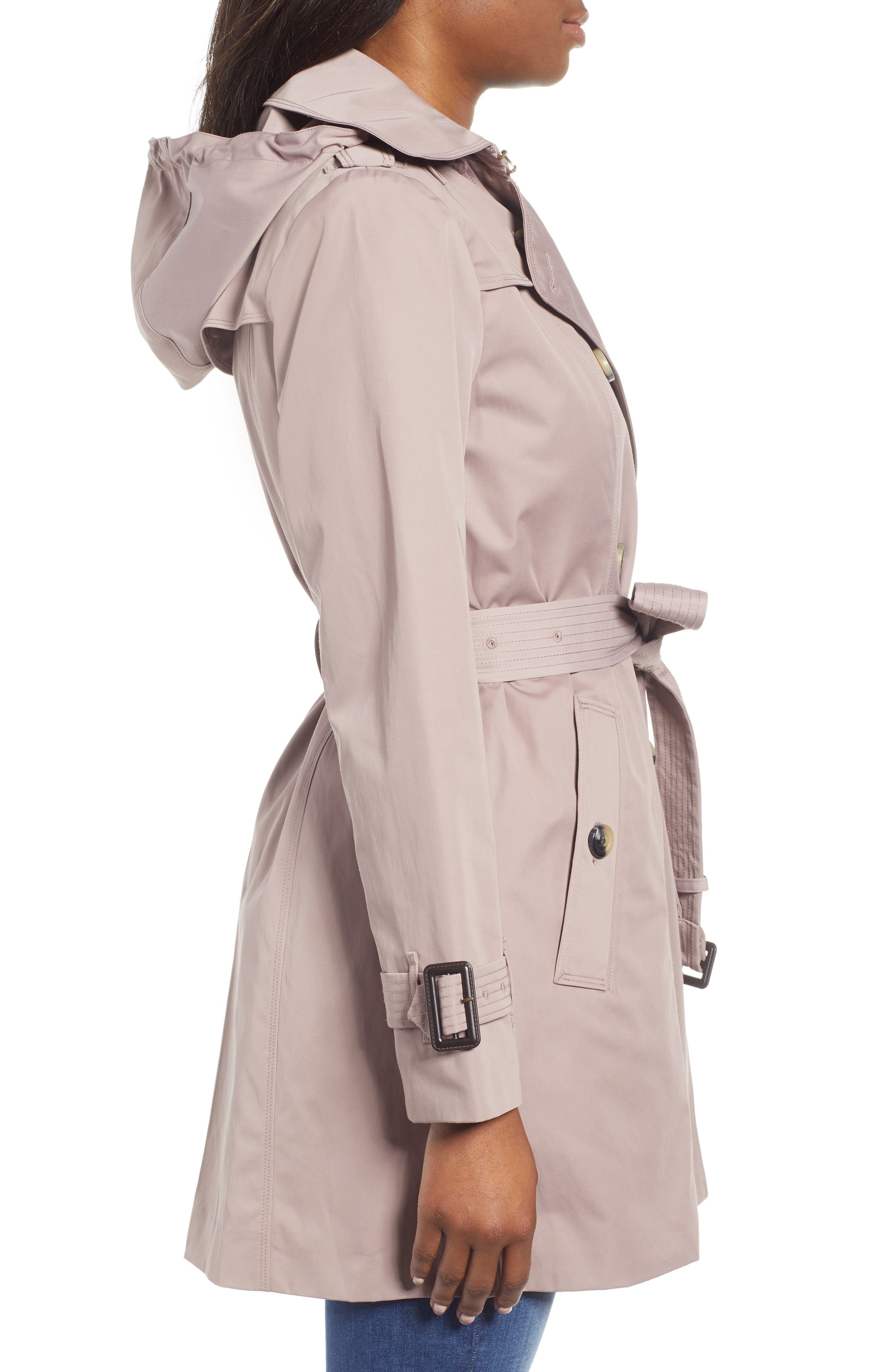 trench coat with detachable liner & hood