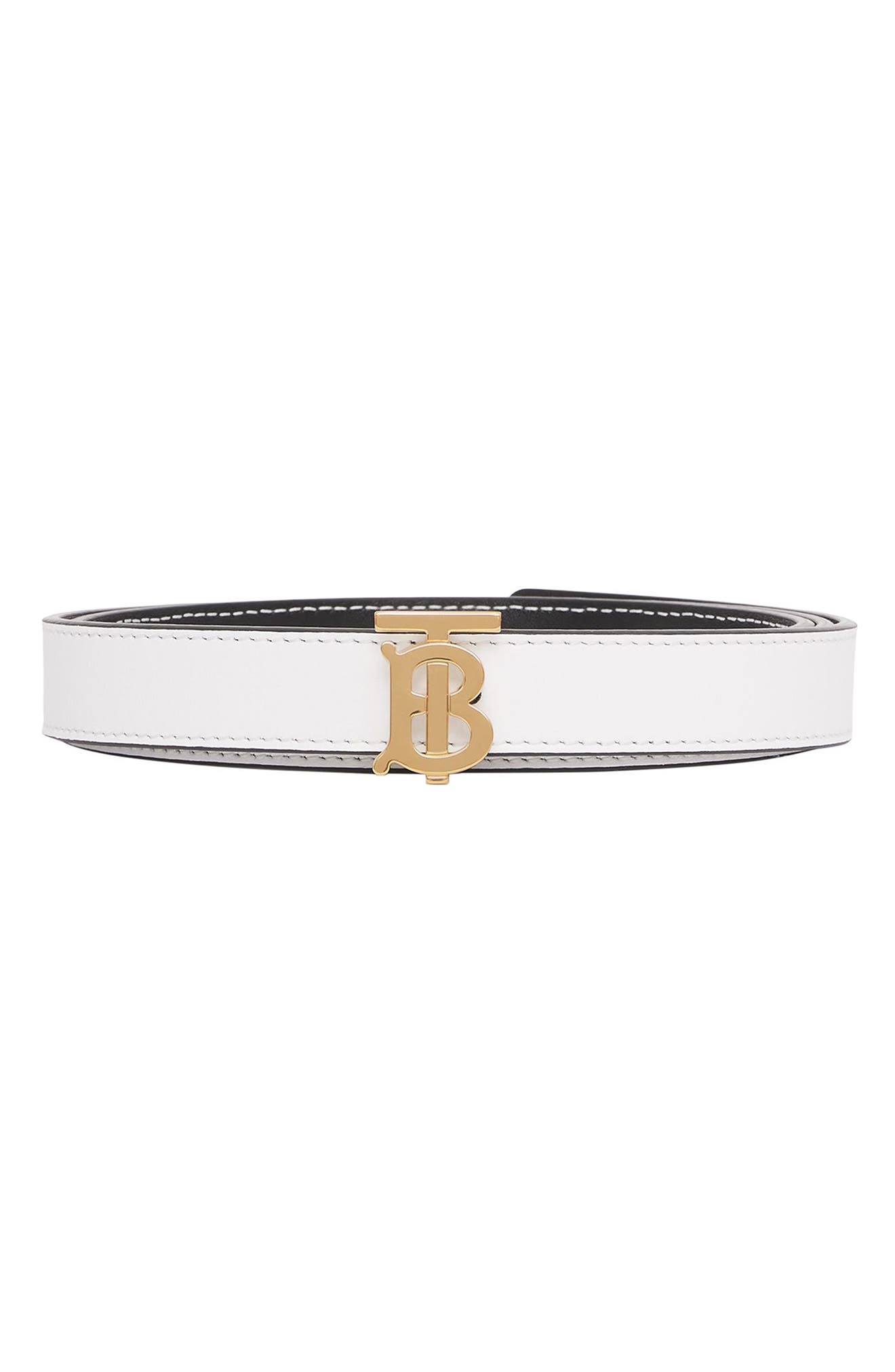 burberry belt white