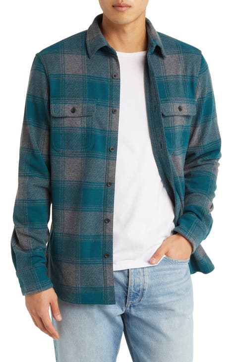 Trim Fit Check Button-Up Overshirt