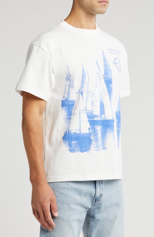 Shop Id Supply Co Saint Tropez Sailing Club Cotton Graphic T-shirt In White