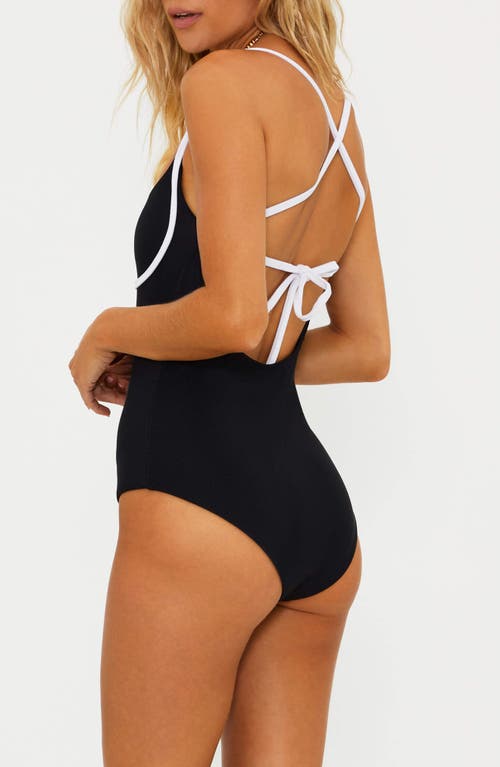 Shop Beach Riot Faith One-piece Swimsuit In Black/white