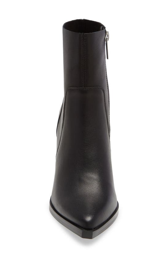 Steve Madden Calabria Pointed Toe Bootie In Black Leat