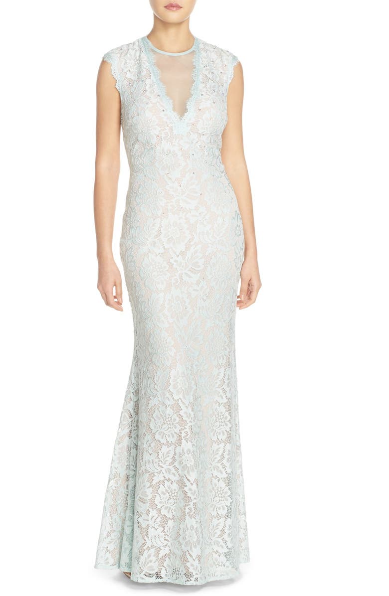 Betsy & Adam Embellished Lace Gown | Nordstrom