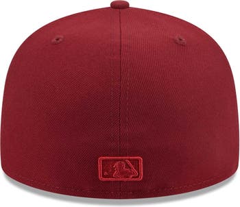 Men's New Era Cardinal Detroit Tigers White Logo 59FIFTY Fitted Hat
