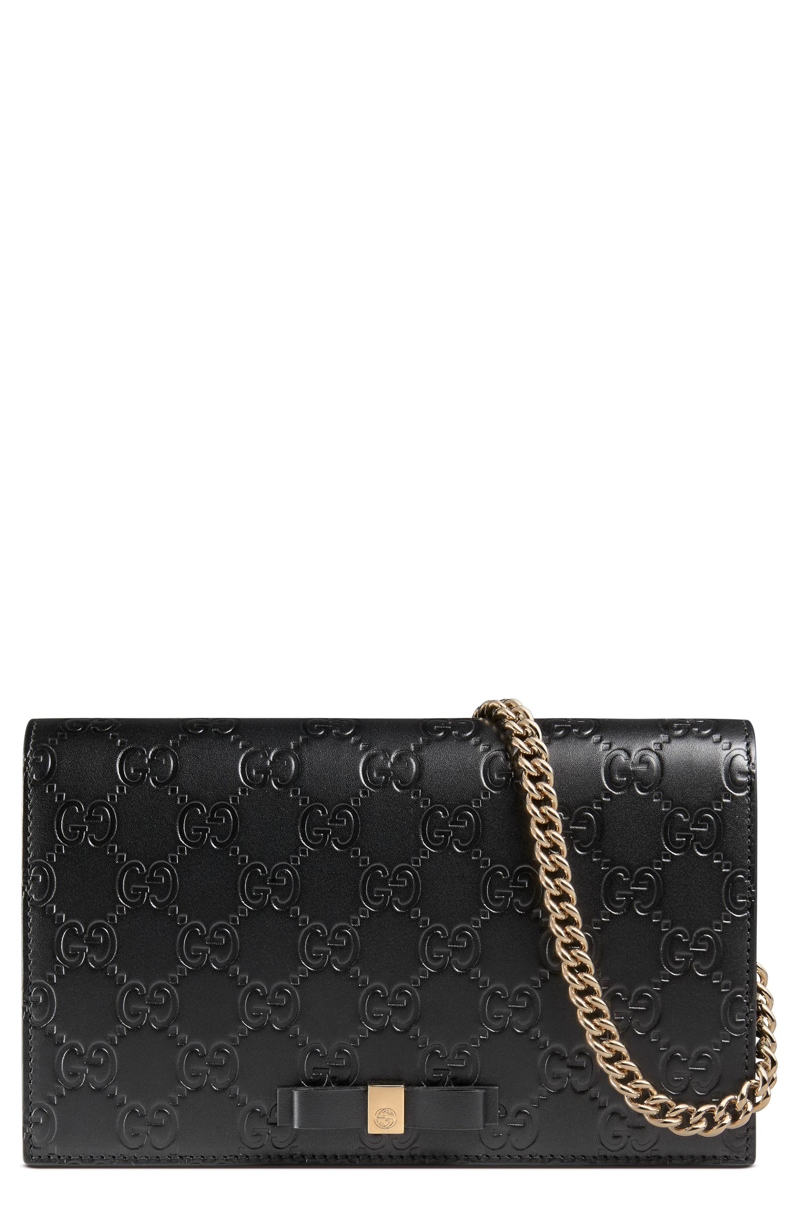 Gucci Signature Leather Wallet on a Chain Nordstrom