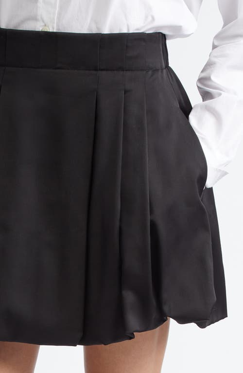 Shop Maria Mcmanus Pleated Bubble Miniskirt In Black