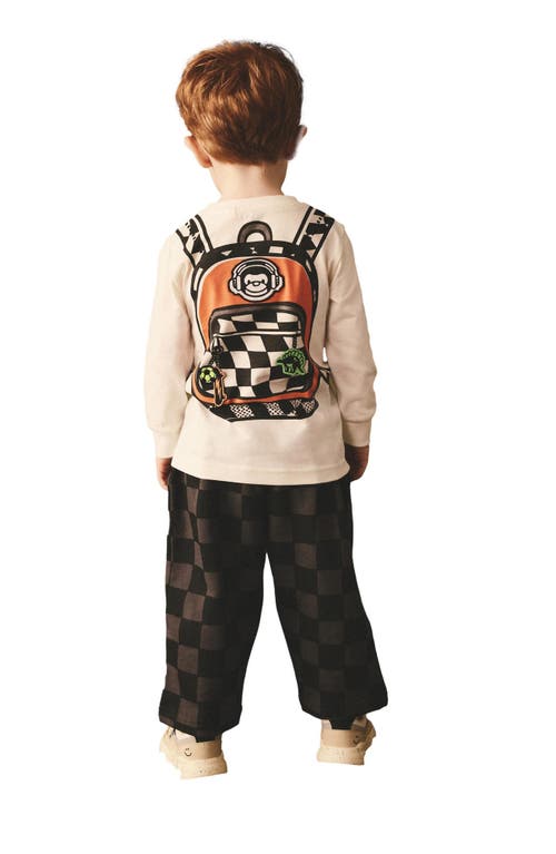 Next Kids' Check Cotton T-shirt Shirt & Pants Set In White