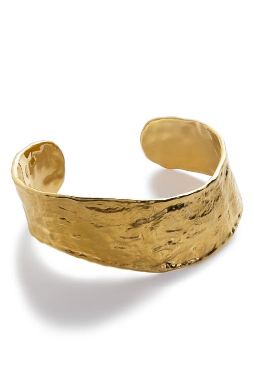 Monica Vinader Gold Capri Cuff In 18ct Gold Vermeil