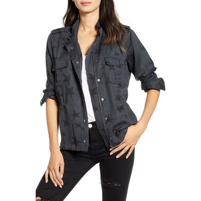 Rails Trey Print Utility Jacket, Grey