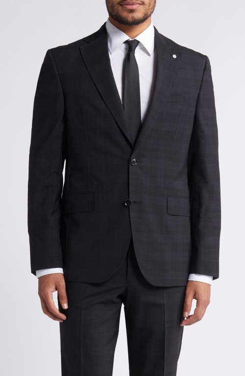 Shop Ted Baker London Roger Extra Slim Fit Plaid Wool Suit In Black