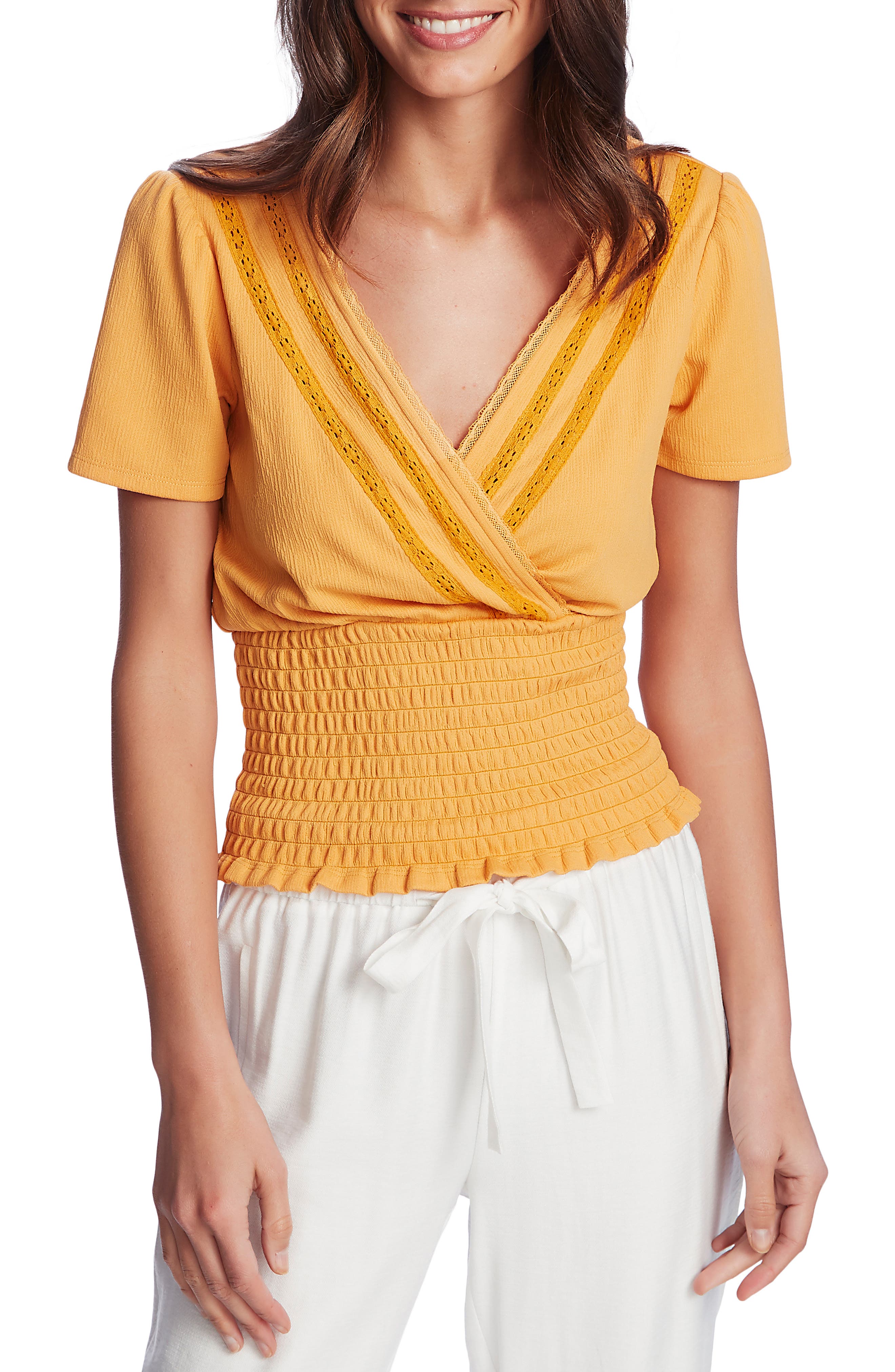 smocked waist shorts