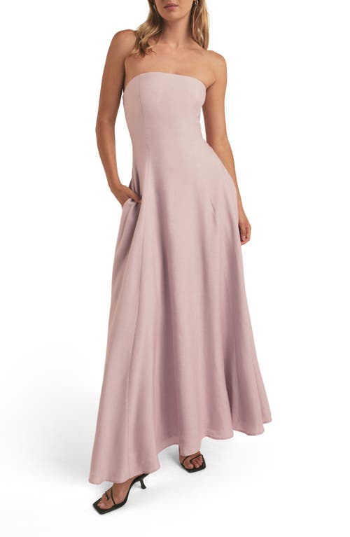 The Favorite Strapless Maxi Dress in Pastel Lavender