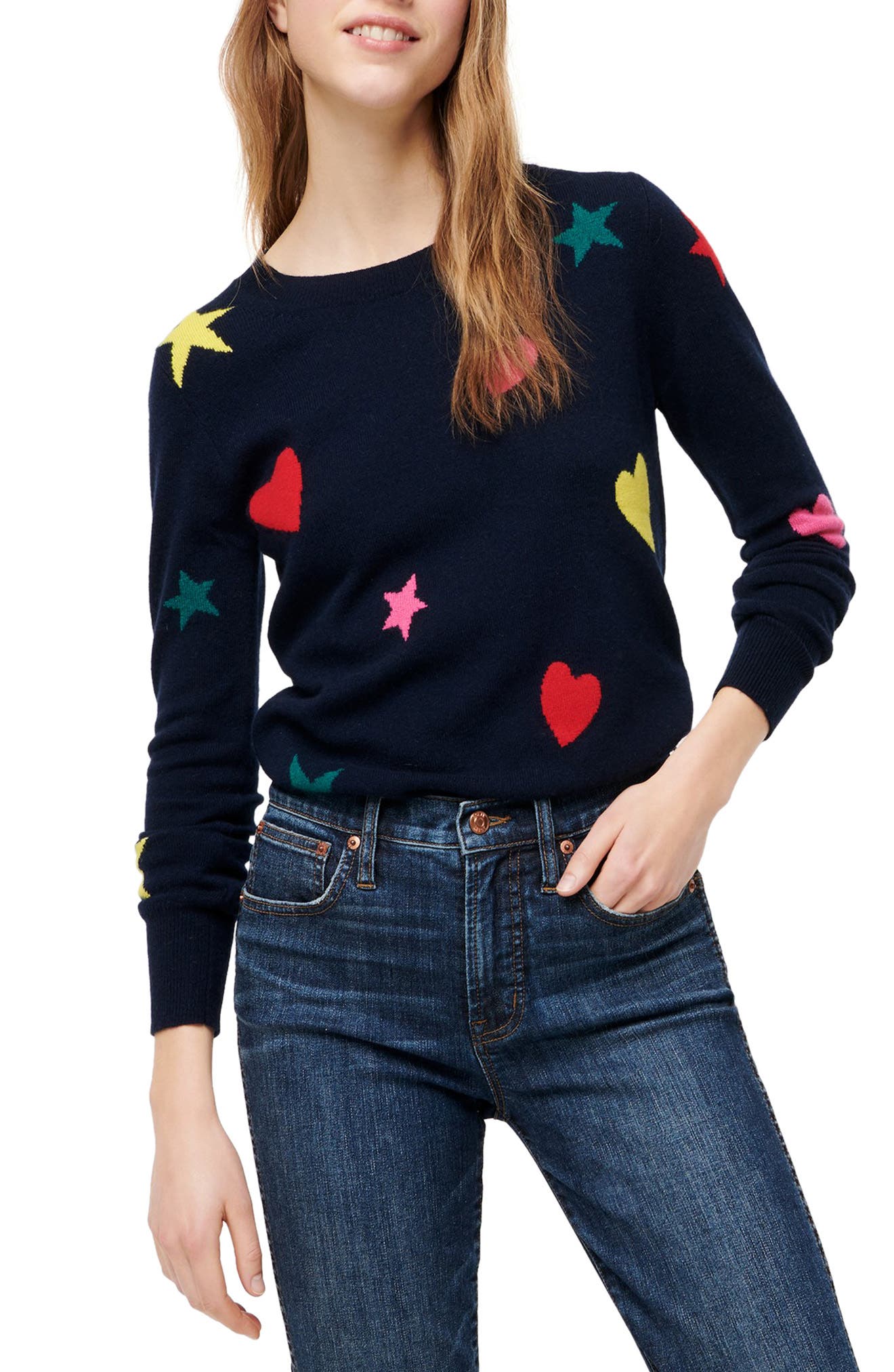 j crew star cashmere sweater