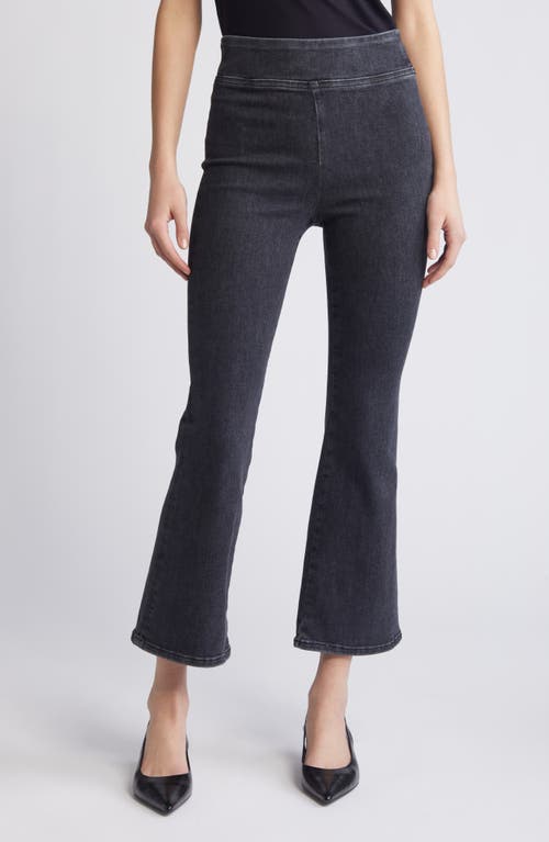 Shop Frame Jet Set Crop Mini Bootcut Pull-on Jeans In Cyrus