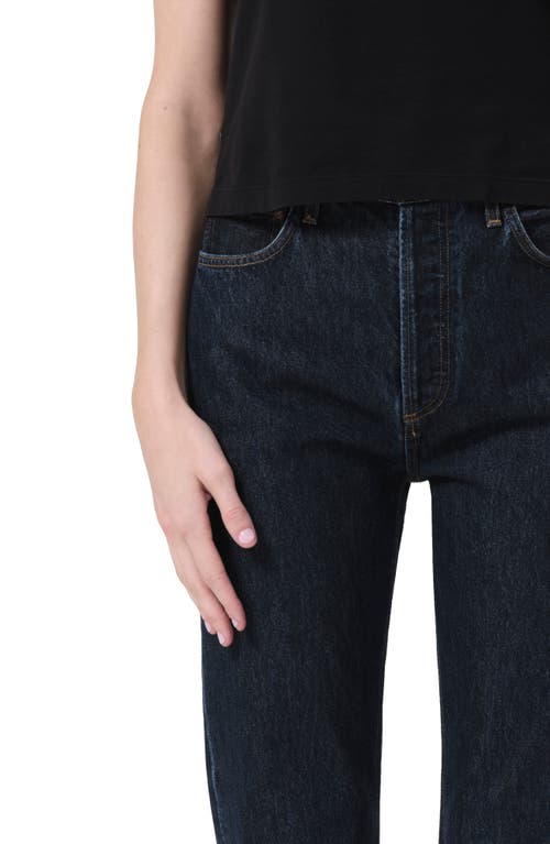 Agolde Black Regenerated Denim Jeans In Polished