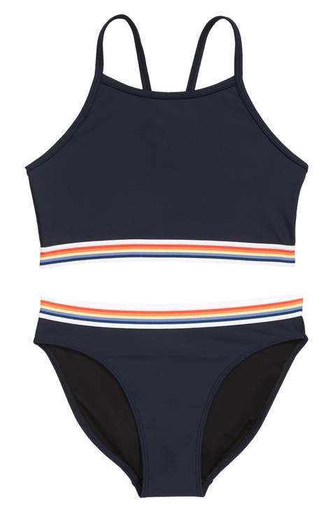  Baby Girls Mini Dress, Girl Cute Off Shoulder Leaf Print Bikini  Two Piece Swimsuit Bathing Suit Blue: Clothing, Shoes & Jewelry