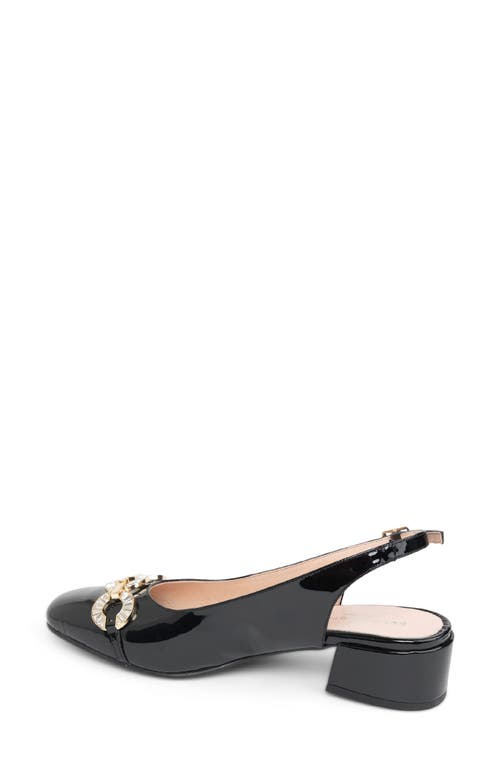 Patricia Green Aubrey Slingback Pump In Black Patent