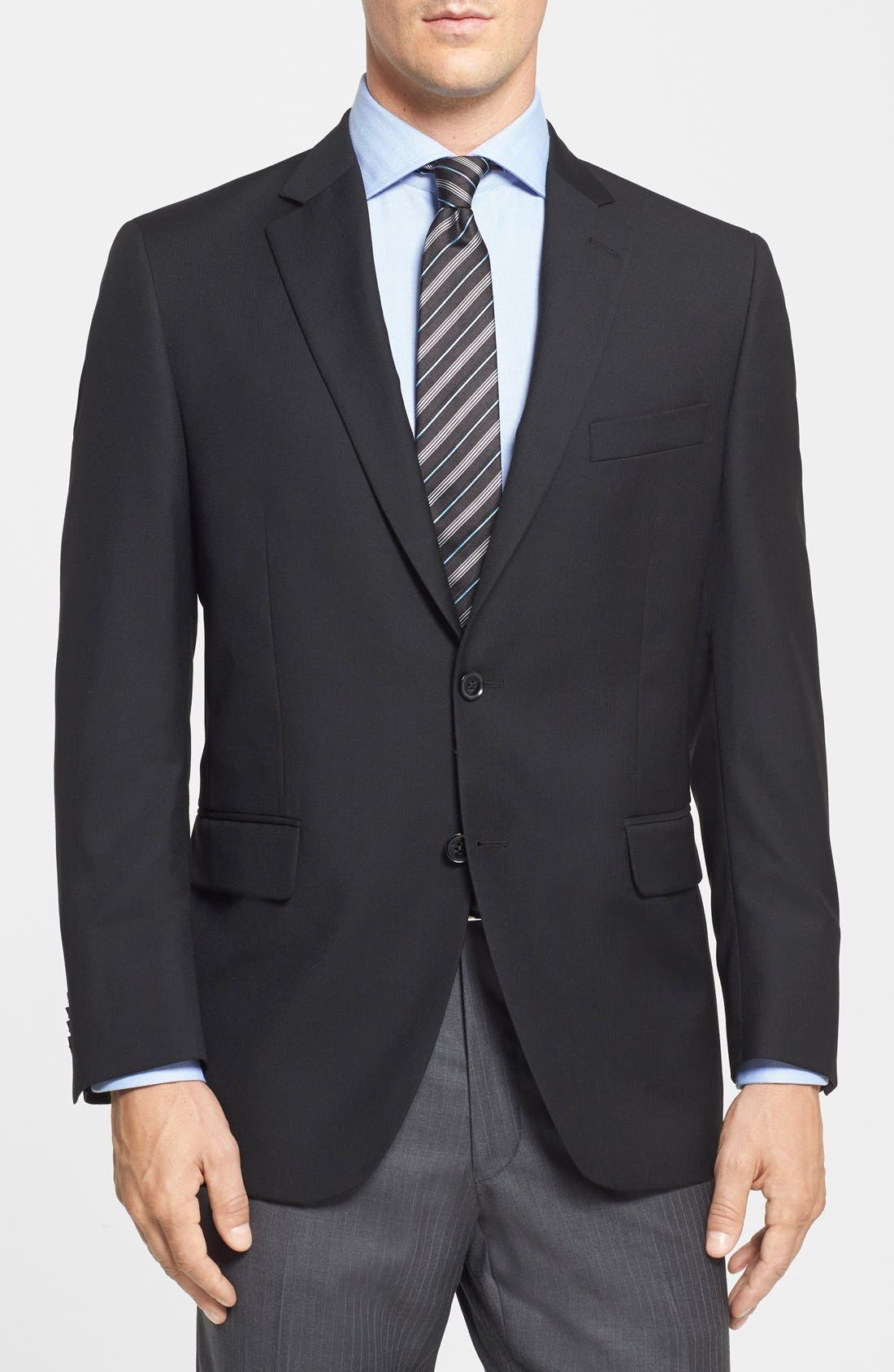 Peter Millar Classic Fit Black Wool Sport Coat Nordstrom
