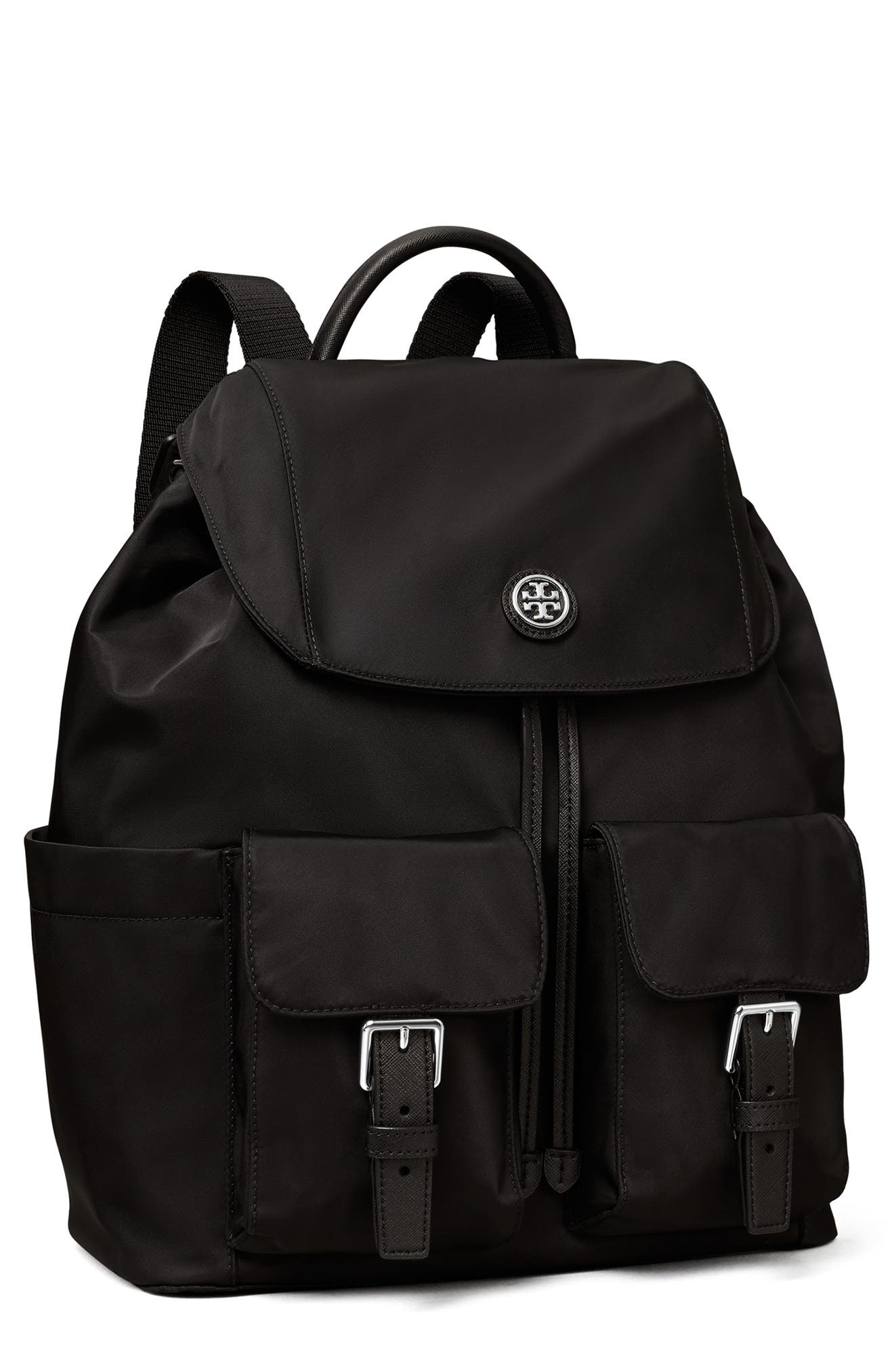 tory burch nylon flap backpack