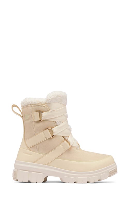 Sorel Tivoli V Faux Shearling Waterproof Boot In Honey White/chalk