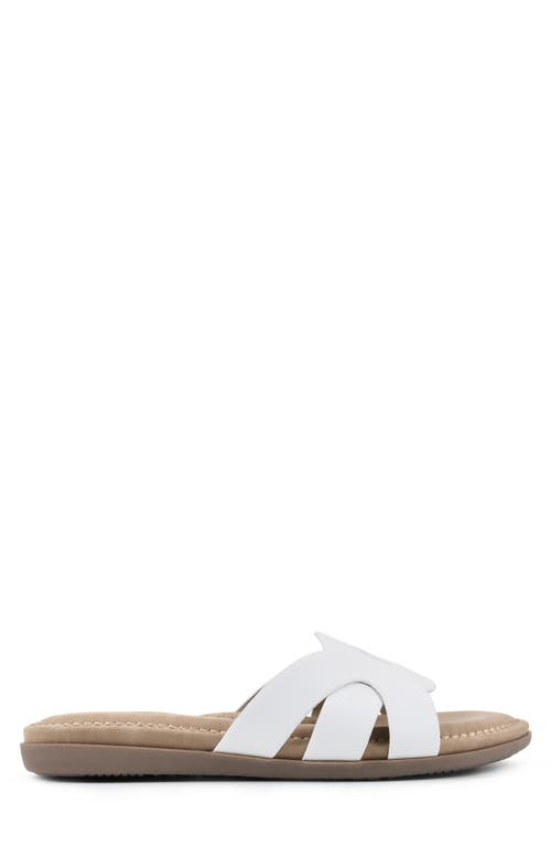 Cliffs By White Mountain Fortunate Woven Sandal In White/burnished/smooth