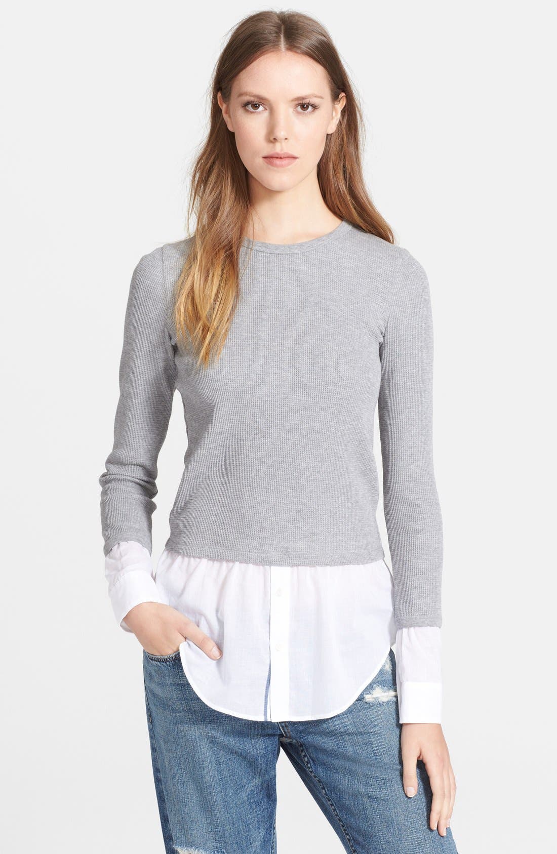 Theory 'Mikaela' Layered Thermal Top Nordstrom
