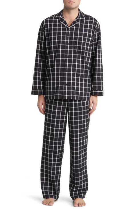 Peter Alexander Men's Green Stripe Long Flannelette Pyjama/Lounge