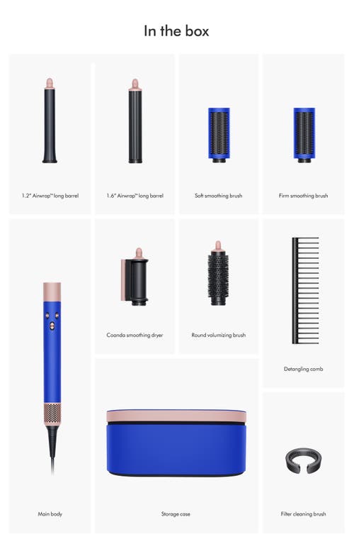 Dyson Special Edition Airwrap Multi Styler Complete Long In Blue Blush In Blue Blush